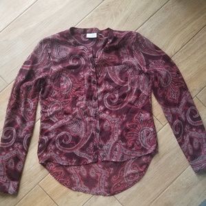 New York & Company Paisley button up shirt